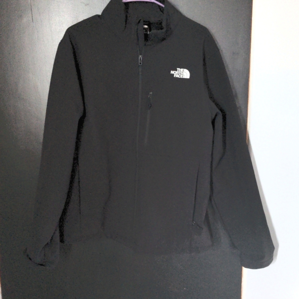 The North Face Jacket Men's Large Black Denali Windbreaker Polartec Wind Pro